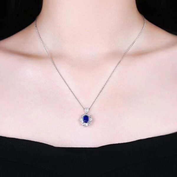 微信图片_202407270945527 Sgarit Fine Jewelry Wholesaler Real 18k White Gold 1.77 Carats Cushion Cut Jewellery Royal Blue Sapphire Sri Lanka Natural Gemstone Ring