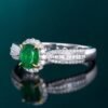 微信图片_20240727102211 SGARIT Fine Jewelry Factory Real 18k White Gold 0.58 Carats Oval Cut Jewellery Panjshir Green Luxury Natural Emerald Gemstone Ring