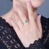 微信图片_202407271022392 SGARIT Fine Jewelry Factory Real 18k White Gold 0.58 Carats Oval Cut Jewellery Panjshir Green Luxury Natural Emerald Gemstone Ring