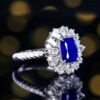 微信图片_202407311023242 SGARIT Fine Jewelry Custom Solid 18k White Gold 2.05 Carats Cushion Cut Jewellery Luxury Natural Gemstone Madagascar Royal Blue Sapphire Ring
