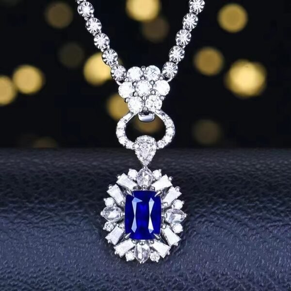 微信图片_202407311023243 SGARIT Fine Jewelry Custom Solid 18k White Gold 2.05 Carats Cushion Cut Jewellery Luxury Natural Gemstone Madagascar Royal Blue Sapphire Ring