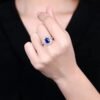 微信图片_20240731102325 SGARIT Fine Jewelry Custom Solid 18k White Gold 2.05 Carats Cushion Cut Jewellery Luxury Natural Gemstone Madagascar Royal Blue Sapphire Ring