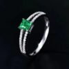 微信图片_202407311023422 SGARIT Fine Jewelry Factory Solid 18k White Gold 0.4 Carats Emerald Cut Jewellery Classic Zambia Vivid Green Engagement Anniversary Natural Gemstone Emerald Ring