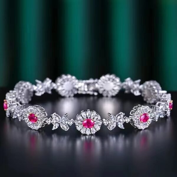 微信图片_20240731102407 SGARIT Fine Jewelry Factory Solid 18k White Gold 1.76 Carats Oval Cut Jewellery Classic Engagement Anniversary Unheated Ruby Natural Gemstone Bracelet