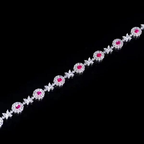 微信图片_202407311024082 SGARIT Fine Jewelry Factory Solid 18k White Gold 1.76 Carats Oval Cut Jewellery Classic Engagement Anniversary Unheated Ruby Natural Gemstone Bracelet