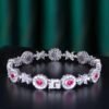 微信图片_202407311024083 SGARIT Fine Jewelry Factory Solid 18k White Gold 1.76 Carats Oval Cut Jewellery Classic Engagement Anniversary Unheated Ruby Natural Gemstone Bracelet