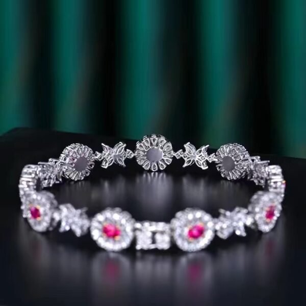 微信图片_202407311024083 SGARIT Fine Jewelry Factory Solid 18k White Gold 1.76 Carats Oval Cut Jewellery Classic Engagement Anniversary Unheated Ruby Natural Gemstone Bracelet