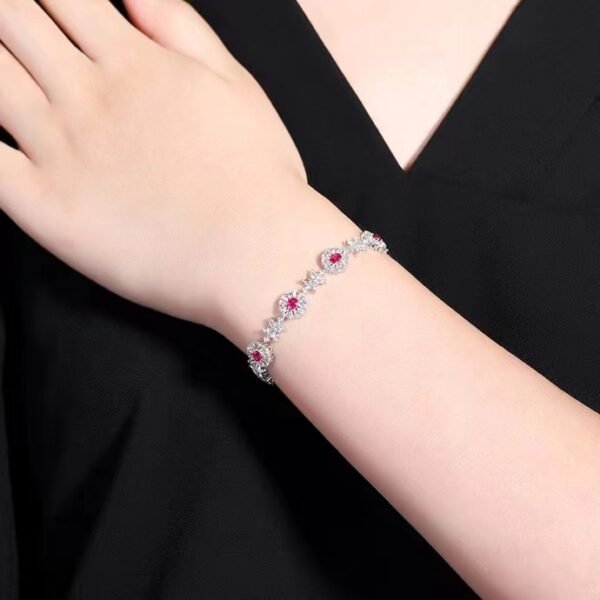 微信图片_202407311024084 SGARIT Fine Jewelry Factory Solid 18k White Gold 1.76 Carats Oval Cut Jewellery Classic Engagement Anniversary Unheated Ruby Natural Gemstone Bracelet