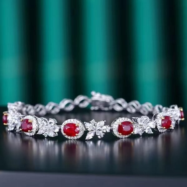 微信图片_20240731102425 SGARIT Fine Jewelry Factory Solid 18k White Gold 3.75 Carats Oval Cut Jewellery Classic Engagement Anniversary Unheated Pigeon Red Ruby Natural Gemstone Bracelet