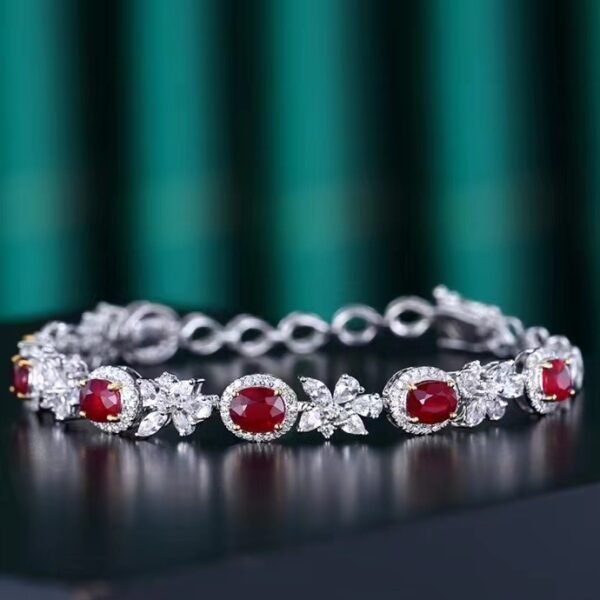 微信图片_202407311024251 SGARIT Fine Jewelry Factory Solid 18k White Gold 3.75 Carats Oval Cut Jewellery Classic Engagement Anniversary Unheated Pigeon Red Ruby Natural Gemstone Bracelet