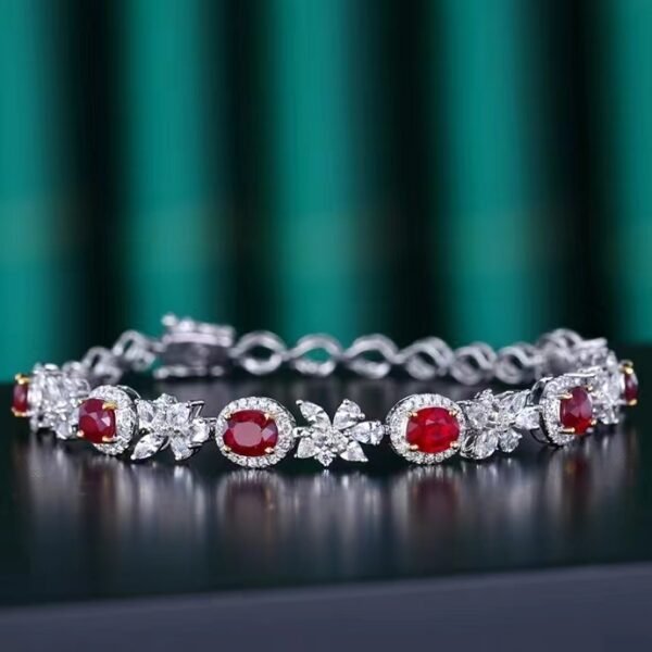 微信图片_20240731102426 SGARIT Fine Jewelry Factory Solid 18k White Gold 3.75 Carats Oval Cut Jewellery Classic Engagement Anniversary Unheated Pigeon Red Ruby Natural Gemstone Bracelet