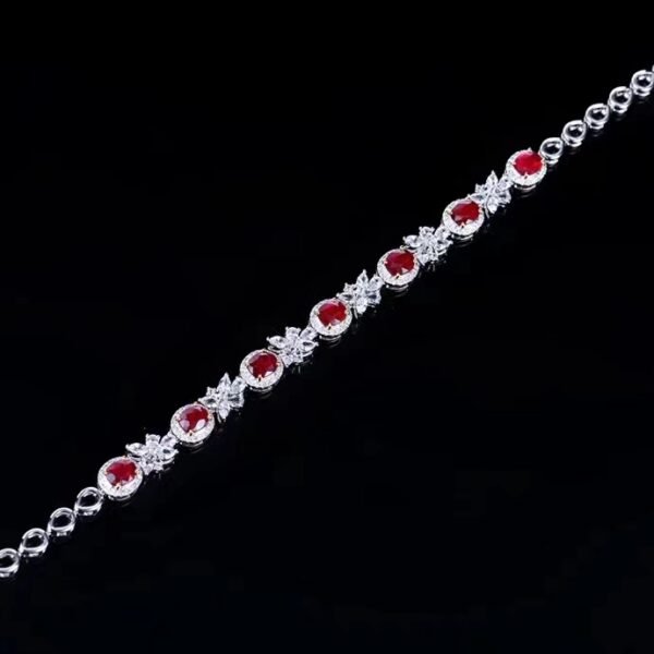 微信图片_202407311024261 SGARIT Fine Jewelry Factory Solid 18k White Gold 3.75 Carats Oval Cut Jewellery Classic Engagement Anniversary Unheated Pigeon Red Ruby Natural Gemstone Bracelet
