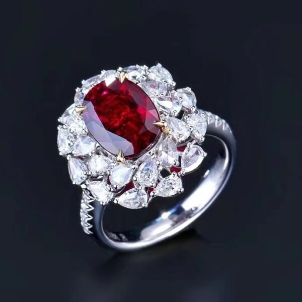 微信图片_202407311024464 SGARIT Fine Jewelry Factory Solid 18k White Gold 2.96 Carats Oval Cut Jewellery Classic Engagement Anniversary Unheated Pigeon Red Ruby Natural Gemstone Ring/Pendant
