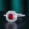微信图片_202407311025081 SGARIT Fine Jewelry Custom Solid 18k White Gold 0.88 Carats Round Brilliant Cut Jewellery Luxury Natural Gemstone Unburnt Pigeon Red Ruby Ring
