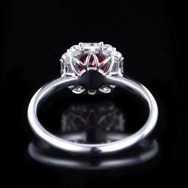 微信图片_202407311025091 SGARIT Fine Jewelry Custom Solid 18k White Gold 0.88 Carats Round Brilliant Cut Jewellery Luxury Natural Gemstone Unburnt Pigeon Red Ruby Ring