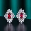 微信图片_20240731102526 SGARIT Fine Jewelry Custom Solid 18k White Gold 1.04 Carats Marquise Cut Jewellery Luxury Natural Gemstone Pigeon Blood Ruby Horse Eye Stud Earrings
