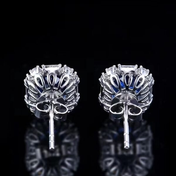 微信图片_202407311026034 SGARIT Fine Jewelry Custom Solid 18k White Gold 3.02 Carats Oval Cut Jewellery Luxury Natural Gemstone Royal Blue Sapphire Stud Earrings