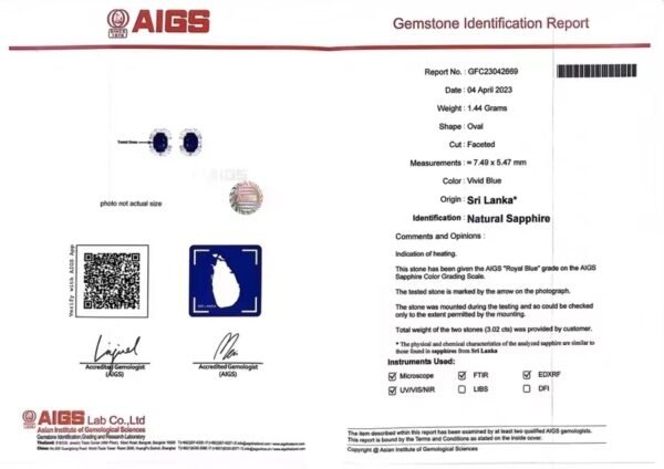 微信图片_202407311026042 SGARIT Fine Jewelry Custom Solid 18k White Gold 3.02 Carats Oval Cut Jewellery Luxury Natural Gemstone Royal Blue Sapphire Stud Earrings