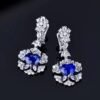 微信图片_202407311026211 Sgarit Fine Jewelry Custom Solid 18k White Gold 3.58 Carats Heart Cut Jewellery Luxury Natural Gemstone Sri Lanka Royal Blue Sapphire Eardrop Earrings