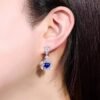微信图片_202407311026213 Sgarit Fine Jewelry Custom Solid 18k White Gold 3.58 Carats Heart Cut Jewellery Luxury Natural Gemstone Sri Lanka Royal Blue Sapphire Eardrop Earrings