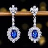 微信图片_20240731102700 SGARIT Fine Jewelry Custom Solid 18k White Gold 1.03 Carats Oval Cut Jewellery Luxury Natural Gemstone Sri Lanka Blue Sapphire Eardrop Earrings