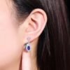 微信图片_202407311027004 SGARIT Fine Jewelry Custom Solid 18k White Gold 1.03 Carats Oval Cut Jewellery Luxury Natural Gemstone Sri Lanka Blue Sapphire Eardrop Earrings