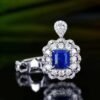 微信图片_202407311027431 SGARIT Fine Jewelry Custom Solid 18k White Gold 1.51 Carats Emerald Cut Jewellery Luxury Natural Gemstone Sri Lanka Blue Sapphire Ring/Pendant
