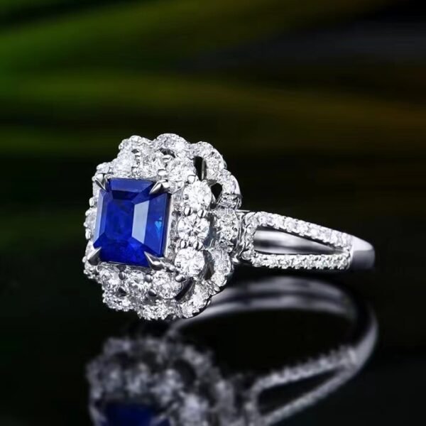 微信图片_20240731102744 SGARIT Fine Jewelry Custom Solid 18k White Gold 1.51 Carats Emerald Cut Jewellery Luxury Natural Gemstone Sri Lanka Blue Sapphire Ring/Pendant