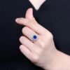 微信图片_202407311027443 SGARIT Fine Jewelry Custom Solid 18k White Gold 1.51 Carats Emerald Cut Jewellery Luxury Natural Gemstone Sri Lanka Blue Sapphire Ring/Pendant