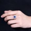 微信图片_202407311027444 SGARIT Fine Jewelry Custom Solid 18k White Gold 1.51 Carats Emerald Cut Jewellery Luxury Natural Gemstone Sri Lanka Blue Sapphire Ring/Pendant