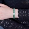 微信图片_20240731102958 SGARIT Fine Jewelry Custom Solid 18k White Gold 11.14 Carats Emerald Cut Jewellery Luxury Natural Gemstone Pakistan Emerald Retro Sugar Square Wide Version Bracelet