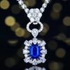 微信图片_202407311030353 SGARIT Fine Jewelry Custom Solid 18k White Gold 2.15 Carats Emerald Cut Jewellery Luxury Natural Gemstone Sri Lanka Royal Sapphire Ring/Pendant