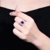 微信图片_202407311030354 SGARIT Fine Jewelry Custom Solid 18k White Gold 2.15 Carats Emerald Cut Jewellery Luxury Natural Gemstone Sri Lanka Royal Sapphire Ring/Pendant