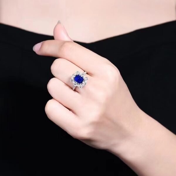 微信图片_202407311030354 SGARIT Fine Jewelry Custom Solid 18k White Gold 2.15 Carats Emerald Cut Jewellery Luxury Natural Gemstone Sri Lanka Royal Sapphire Ring/Pendant