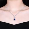 微信图片_202407311030362 SGARIT Fine Jewelry Custom Solid 18k White Gold 2.15 Carats Emerald Cut Jewellery Luxury Natural Gemstone Sri Lanka Royal Sapphire Ring/Pendant