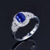 微信图片_20240731103055 SGARIT Fine Jewelry Custom Solid 18k White Gold 1.05 Carats Cushion Cut Jewellery Luxury Natural Gemstone Sri Lanka Blue Sapphire Ring