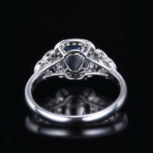 微信图片_202407311030551 SGARIT Fine Jewelry Custom Solid 18k White Gold 1.05 Carats Cushion Cut Jewellery Luxury Natural Gemstone Sri Lanka Blue Sapphire Ring