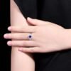 微信图片_202407311030554 SGARIT Fine Jewelry Custom Solid 18k White Gold 1.05 Carats Cushion Cut Jewellery Luxury Natural Gemstone Sri Lanka Blue Sapphire Ring