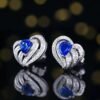 微信图片_202407311031111 SGARIT Fine Jewelry Custom Solid 18k White Gold 1.35 Carats Pear Cut Jewellery Luxury Natural Gemstone Sri Lanka Blue Sapphire Stud Earrings