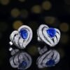 微信图片_202407311031112 SGARIT Fine Jewelry Custom Solid 18k White Gold 1.35 Carats Pear Cut Jewellery Luxury Natural Gemstone Sri Lanka Blue Sapphire Stud Earrings