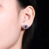 微信图片_202407311031113 SGARIT Fine Jewelry Custom Solid 18k White Gold 1.35 Carats Pear Cut Jewellery Luxury Natural Gemstone Sri Lanka Blue Sapphire Stud Earrings