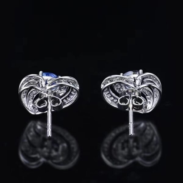 微信图片_20240731103112 SGARIT Fine Jewelry Custom Solid 18k White Gold 1.35 Carats Pear Cut Jewellery Luxury Natural Gemstone Sri Lanka Blue Sapphire Stud Earrings