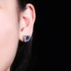 微信图片_202407311031122 SGARIT Fine Jewelry Custom Solid 18k White Gold 1.35 Carats Pear Cut Jewellery Luxury Natural Gemstone Sri Lanka Blue Sapphire Stud Earrings