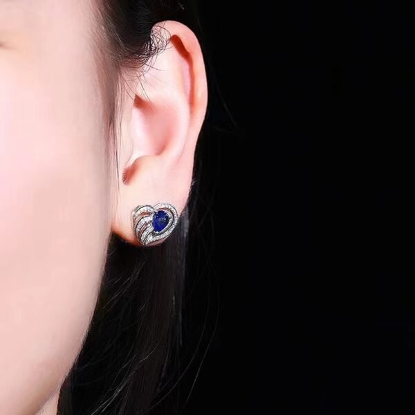 微信图片_202407311031122 SGARIT Fine Jewelry Custom Solid 18k White Gold 1.35 Carats Pear Cut Jewellery Luxury Natural Gemstone Sri Lanka Blue Sapphire Stud Earrings