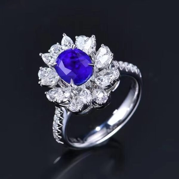 微信图片_202407311031332 SGARIT Fine Jewelry Custom Solid 18k White Gold 3.21 Carats Oval Cut Jewellery Luxury Natural Gemstone Sri Lanka Unburnt Purple Sapphire Ring/Pendant