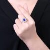 微信图片_202407311031335 SGARIT Fine Jewelry Custom Solid 18k White Gold 3.21 Carats Oval Cut Jewellery Luxury Natural Gemstone Sri Lanka Unburnt Purple Sapphire Ring/Pendant