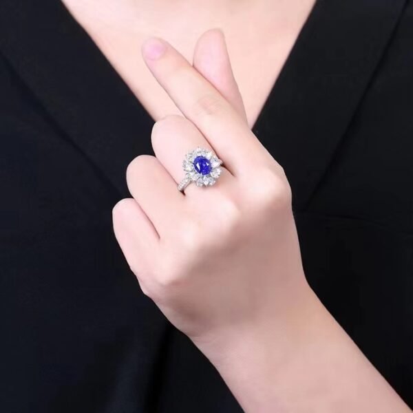 微信图片_202407311031335 SGARIT Fine Jewelry Custom Solid 18k White Gold 3.21 Carats Oval Cut Jewellery Luxury Natural Gemstone Sri Lanka Unburnt Purple Sapphire Ring/Pendant