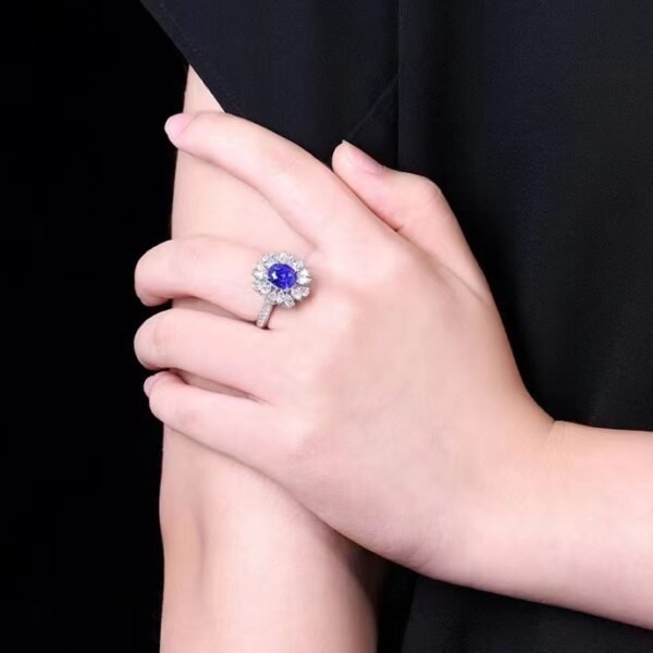 微信图片_20240731103134 SGARIT Fine Jewelry Custom Solid 18k White Gold 3.21 Carats Oval Cut Jewellery Luxury Natural Gemstone Sri Lanka Unburnt Purple Sapphire Ring/Pendant
