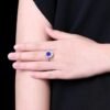 微信图片_202407311031341 SGARIT Fine Jewelry Custom Solid 18k White Gold 3.21 Carats Oval Cut Jewellery Luxury Natural Gemstone Sri Lanka Unburnt Purple Sapphire Ring/Pendant