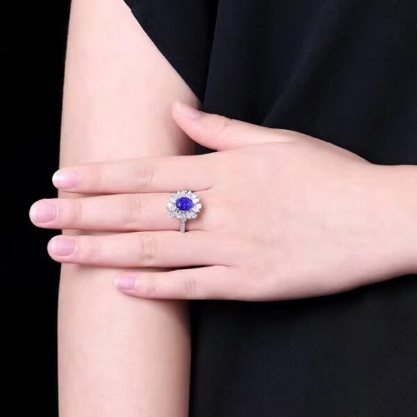 微信图片_202407311031341 SGARIT Fine Jewelry Custom Solid 18k White Gold 3.21 Carats Oval Cut Jewellery Luxury Natural Gemstone Sri Lanka Unburnt Purple Sapphire Ring/Pendant